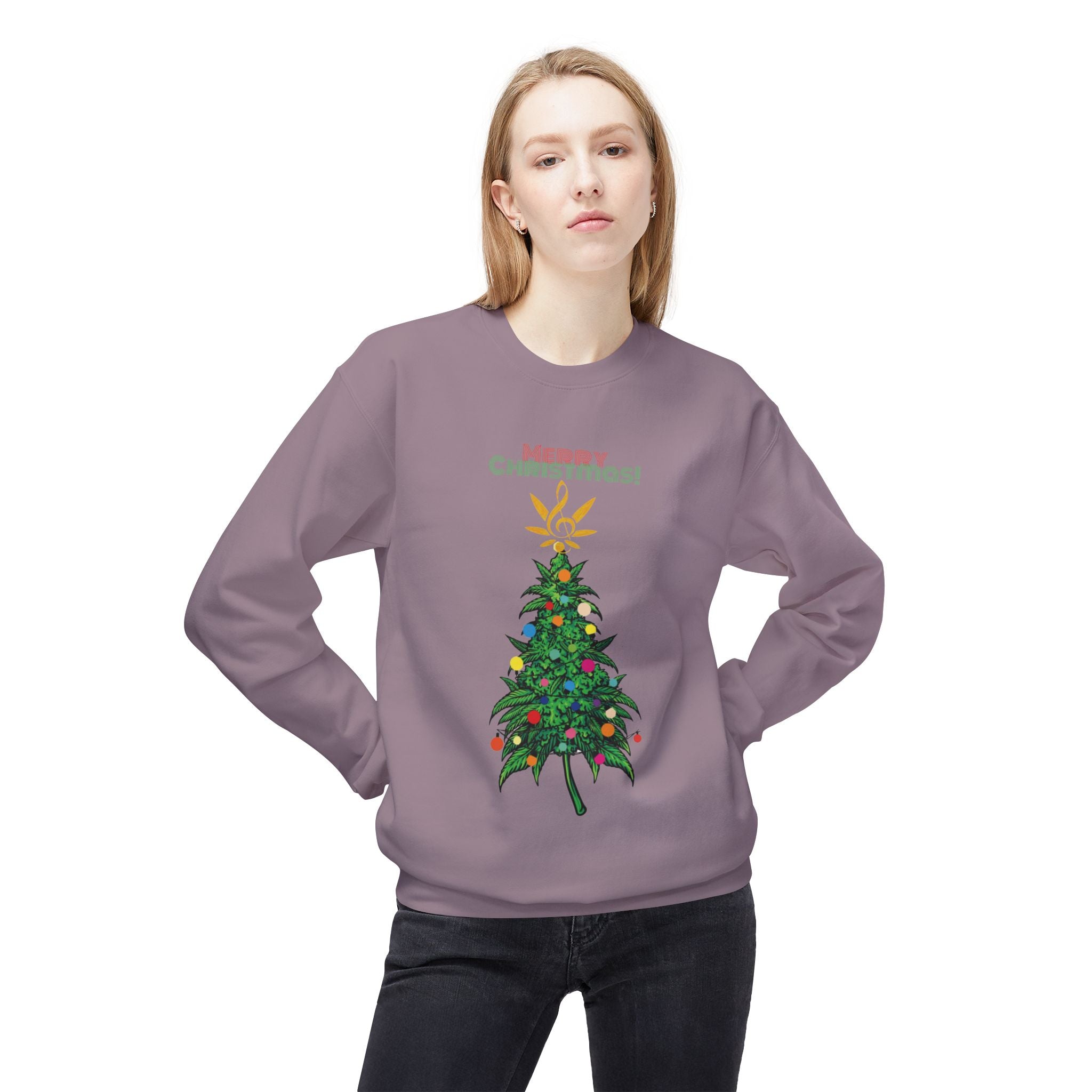 Relo's Wraps Christmas - Unisex Midweight Softstyle Fleece Crewneck Sweatshirt