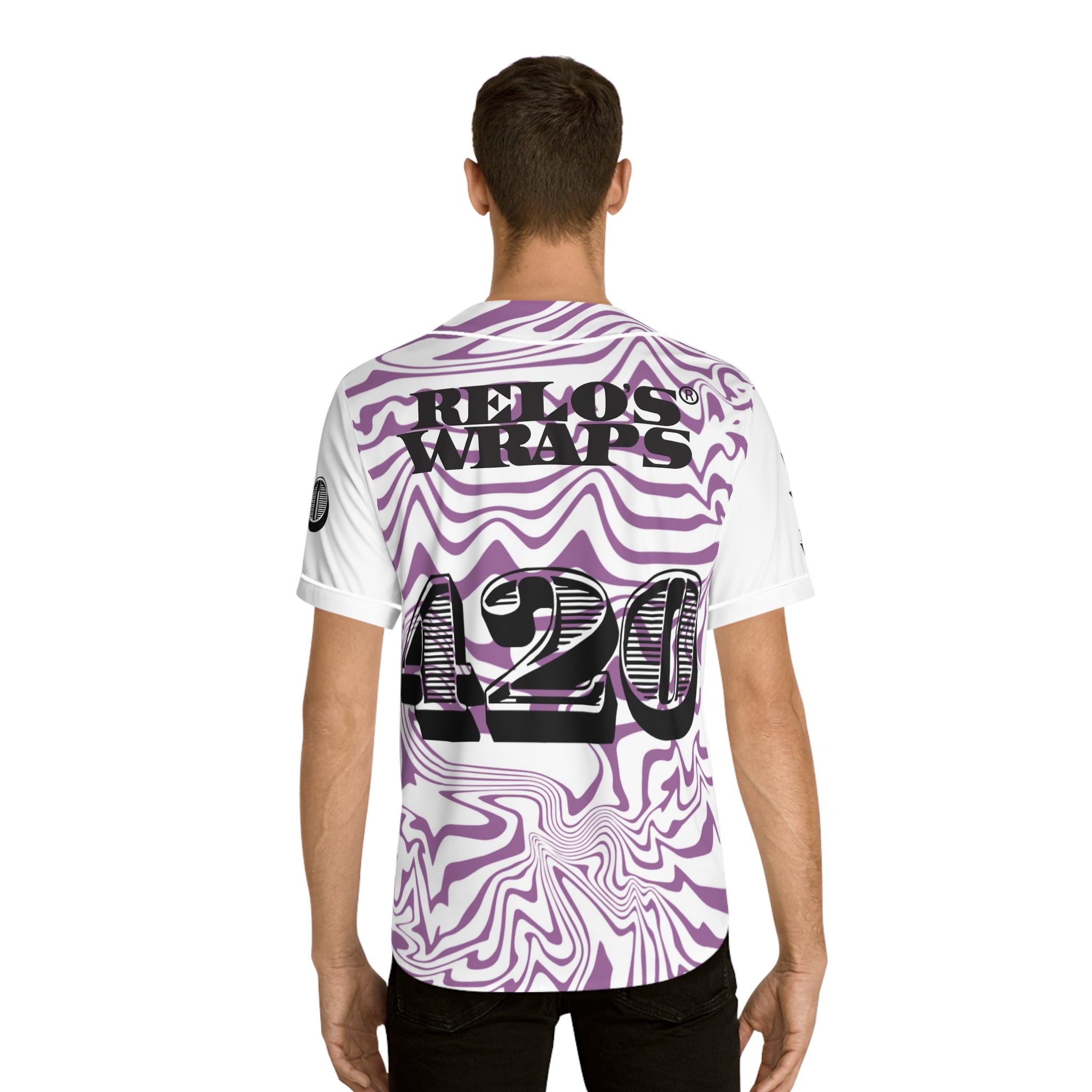 Relo's Wraps Baseball Jersey, Stylish Sportswear, Streetwear, Unique Graphic Tee, Summer Sports Outfit