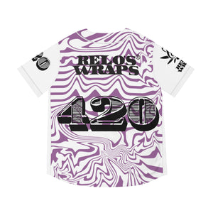 Relo's Wraps Baseball Jersey, Stylish Sportswear, Streetwear, Unique Graphic Tee, Summer Sports Outfit
