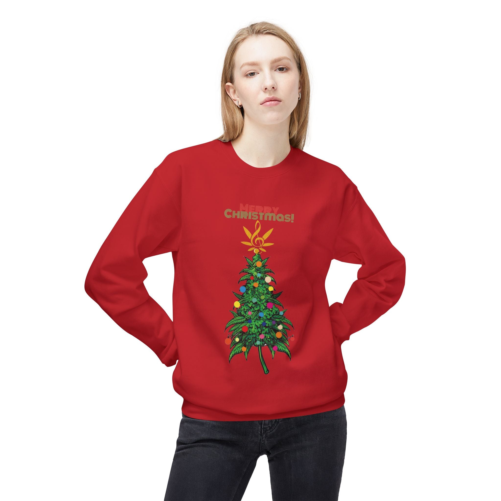 Relo's Wraps Christmas - Unisex Midweight Softstyle Fleece Crewneck Sweatshirt