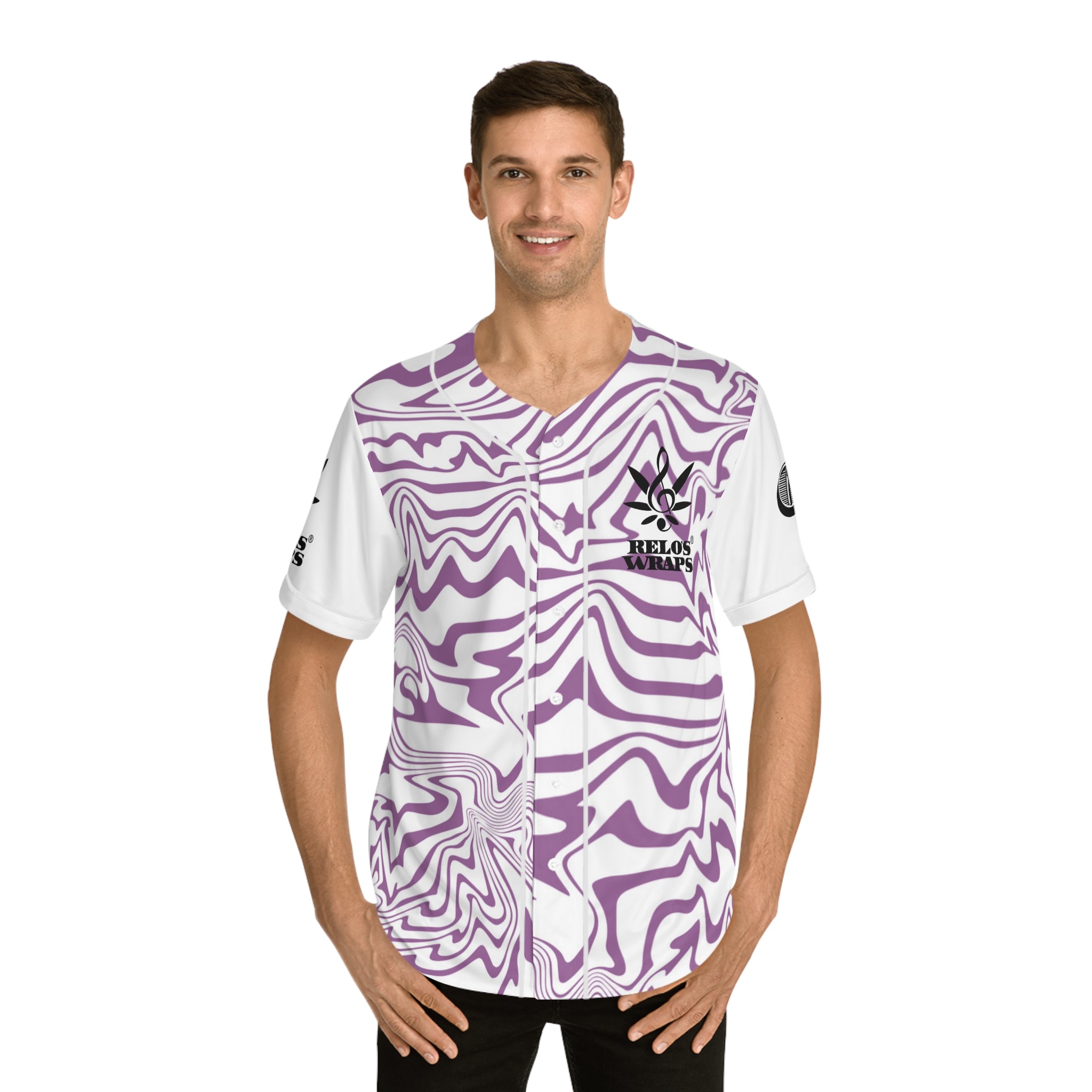 Relo's Wraps Baseball Jersey, Stylish Sportswear, Streetwear, Unique Graphic Tee, Summer Sports Outfit