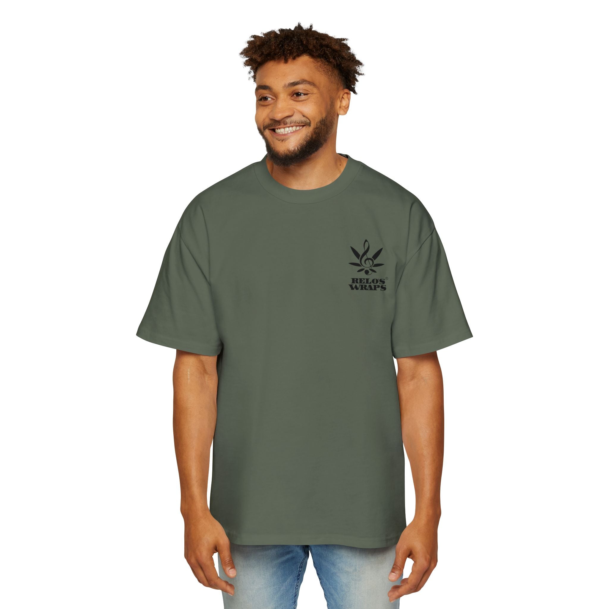 Men's Heavy Oversized Tee featuring Relo's Wraps Design, Relaxed Fit Casual Wear, Graphic Tee for Music Lovers, Summer Fashion, Gift [...]