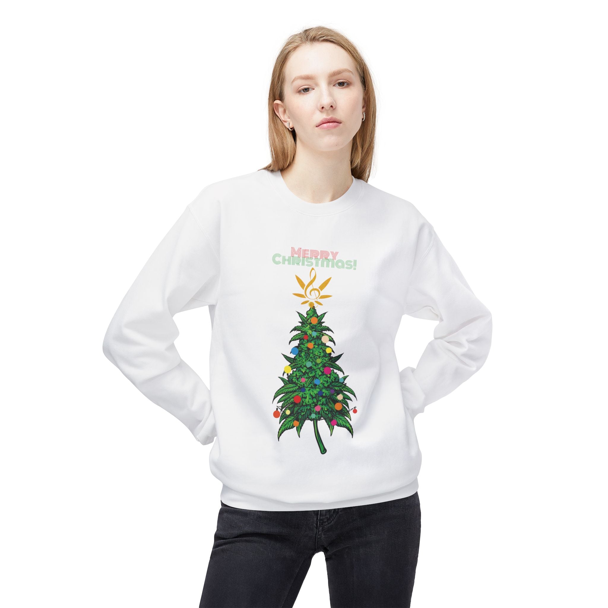 Relo's Wraps Christmas - Unisex Midweight Softstyle Fleece Crewneck Sweatshirt