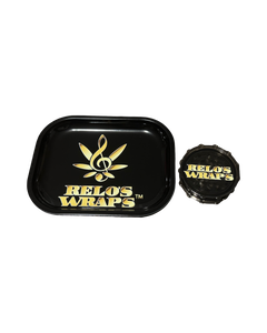 Black Rolling Tray & Grinder