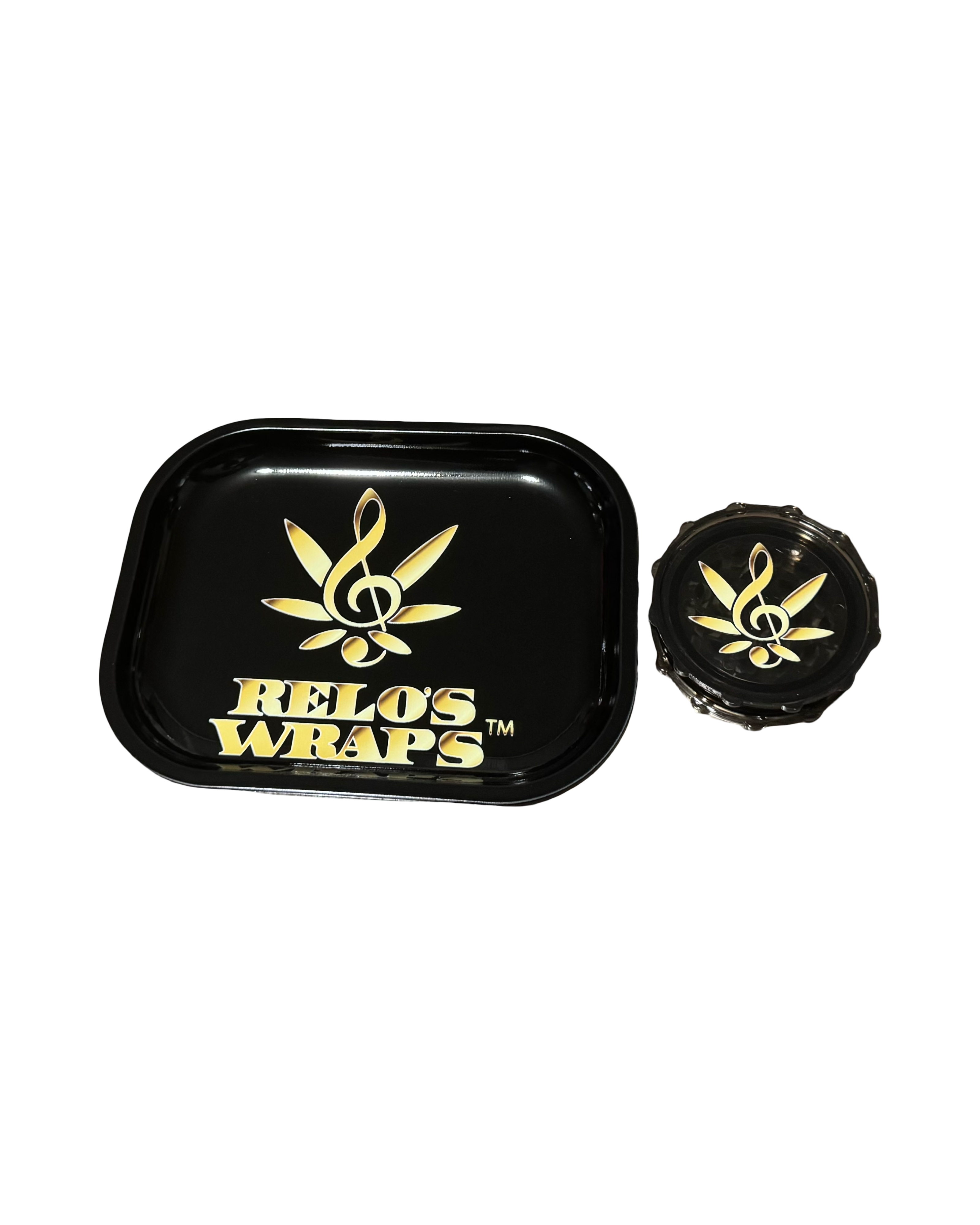 Black Rolling Tray & Grinder